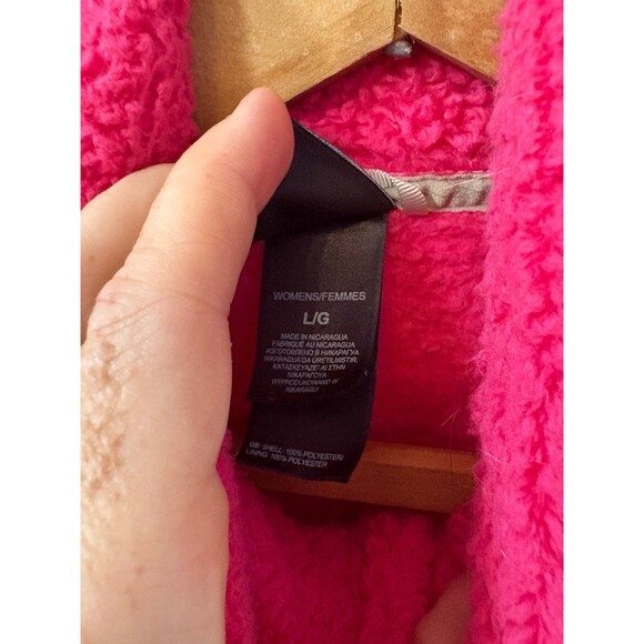 North Face Osito women’s size large bright pink fleece jacket coat - Picture 3 of 5